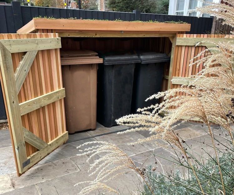 Customer's newly installed bike shed shared on social media