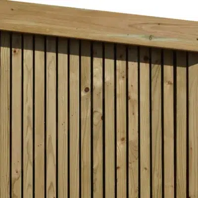Sample of pressure-treated European pine slatted cladding