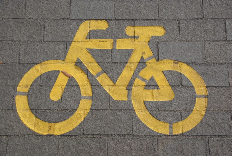 Bike shed installation on a housing development site