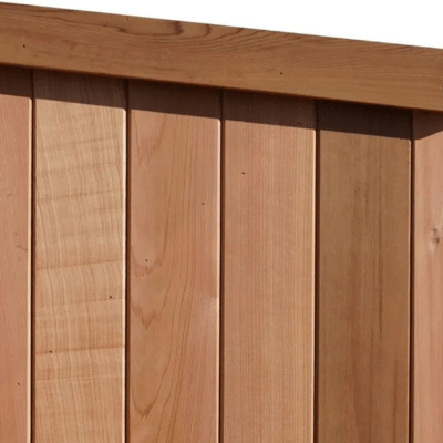 Sample of Western Red Cedar cladding on a Brighton Bike Sheds product