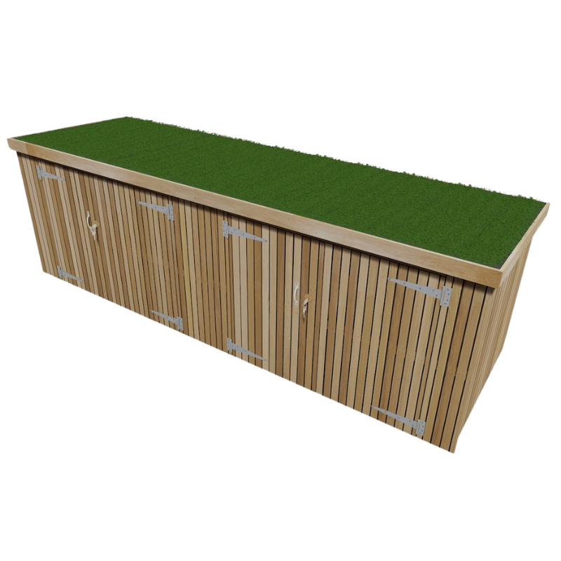 Classic Bike Shed with an integrated side storage add-on