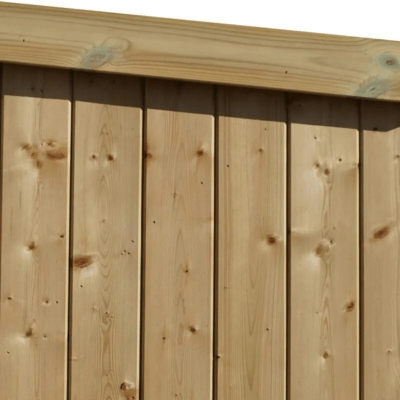 Sample of pine tongue and groove cladding on a bike shed