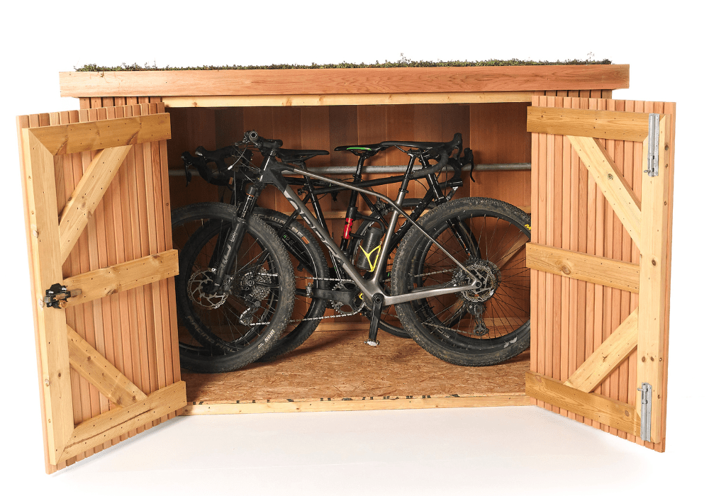Classic Bike Shed shown in the Brighton Bike Sheds shop