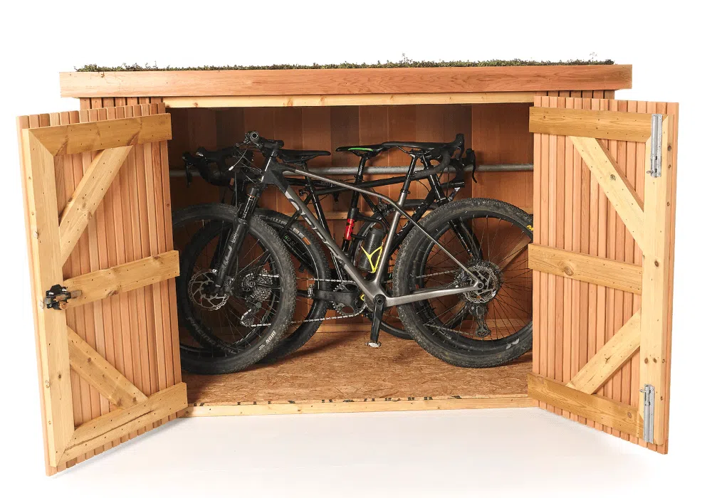 Classic Bike Shed shown in a guide to sizing a bike shed base