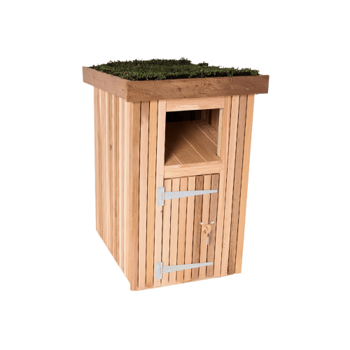 Parcel Drop Shed shown in the Brighton Bike Sheds shop