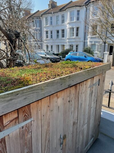 Bike shed shown as an example of how bike sheds benefit the environment