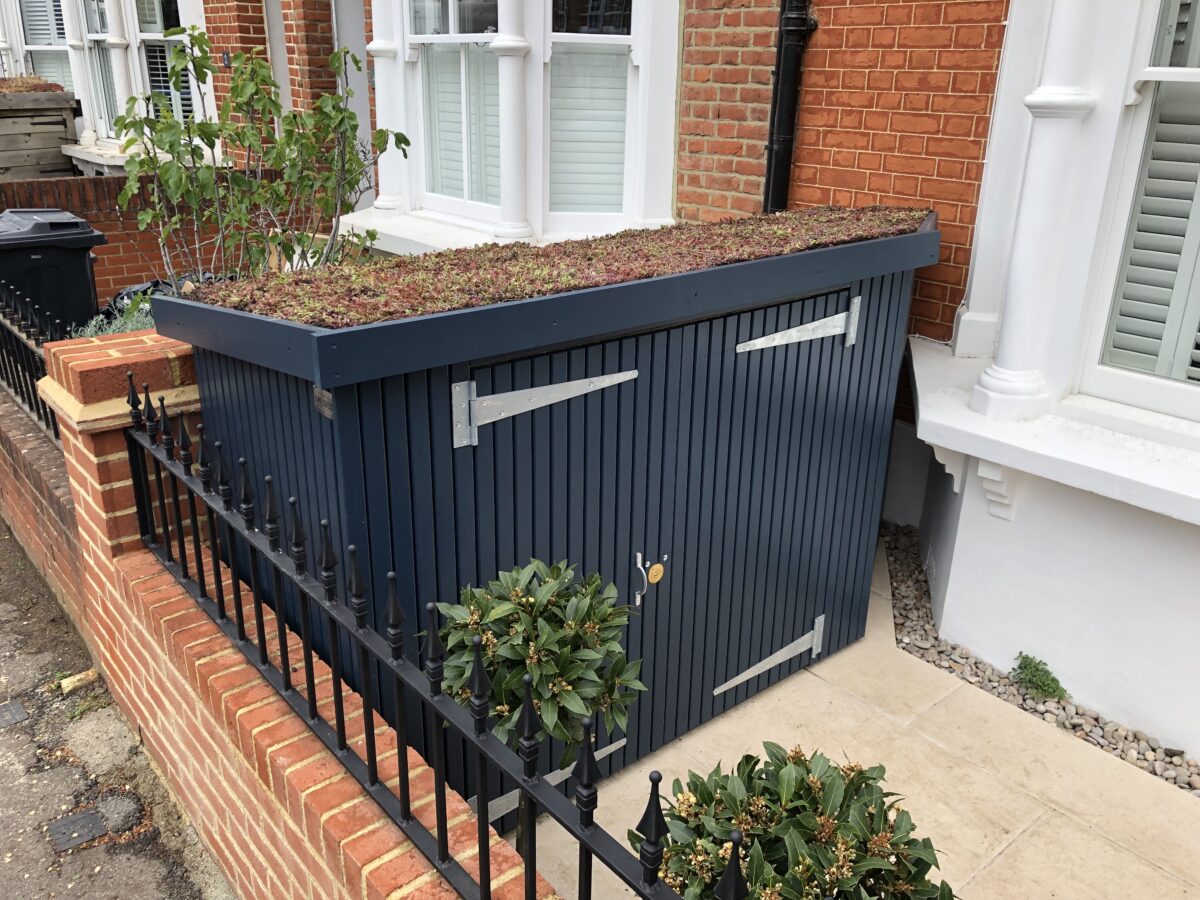 A bespoke Bay window Classic bike shed